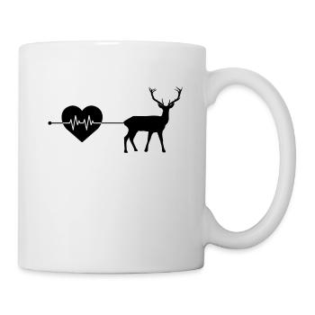 Battement de cœur de cerf - Mug blanc - blanc - Droite