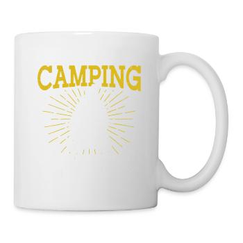 Camping Geschenk Lustiger Spruch für Camper - Tasse - Weiß - Rechts