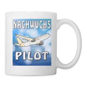 FLUGZEUG NACHWUCHS PILOT - Tasse - Weiß - Rechts
