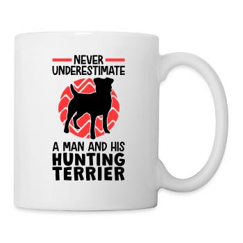 Ne sous-estimez jamais un terrier de chasse allemand - Mug blanc - blanc - Droite