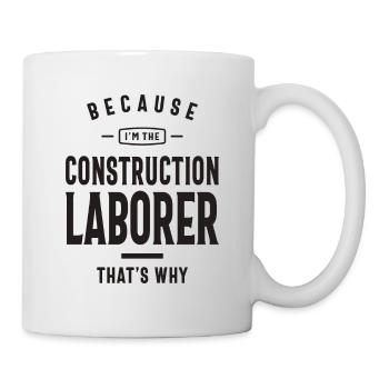 Construction Laborer Job Title Profession - Mug - white - Right
