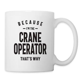 Titre du poste de grutier Profession - Mug blanc - blanc - Droite