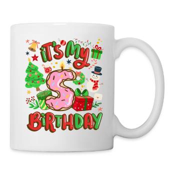 It's my 5 birthday snowman Christmas - Mug - white - Right