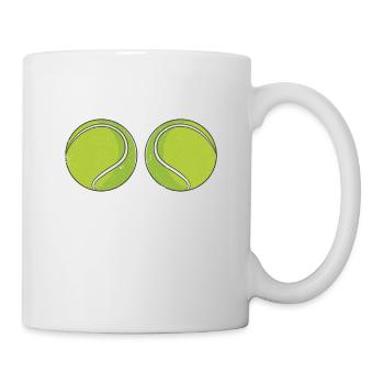 Drôles de joueurs de tennis-entraîneur-fan-gag regards - Mug blanc - blanc - Droite