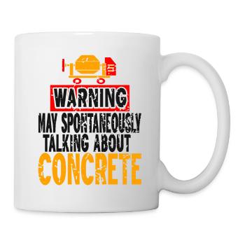 Concrete construction design for construction workers and construction site - Mug - white - Right