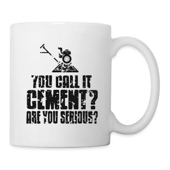 Concrete construction design for construction workers and construction site - Mug - white - Right