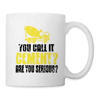 Concrete construction design for construction workers and construction site - Mug - white - Right