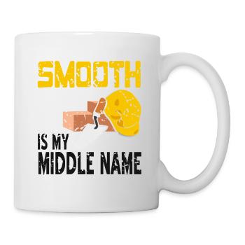 Concrete construction design for construction workers and construction site - Mug - white - Right