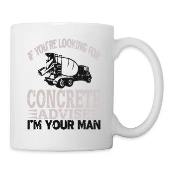 Concrete construction design for construction workers and construction site - Mug - white - Right