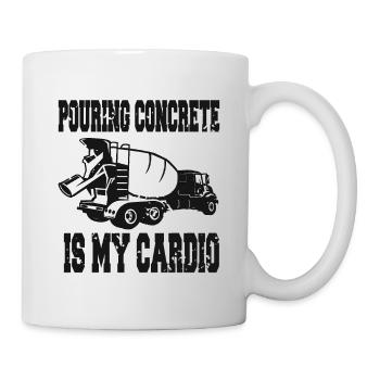 Concrete construction design for construction workers and construction site - Mug - white - Right