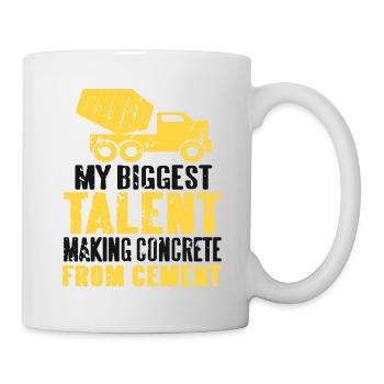 Concrete construction design for construction workers and construction site - Mug - white - Right