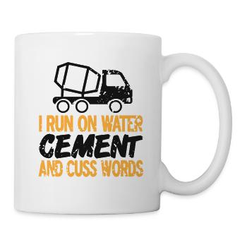 Concrete construction design for construction workers and construction site - Mug - white - Right