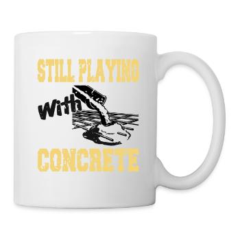 Concrete construction design for construction workers and construction site - Mug - white - Right