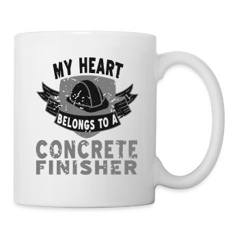 Concrete construction design for construction workers and construction site - Mug - white - Right