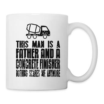 Concrete construction design for construction workers and construction site - Mug - white - Right