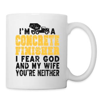 Concrete construction design for construction workers and construction site - Mug - white - Right