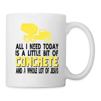 Conception de construction en béton pour les travailleurs de la construction et les chantiers de construction - Mug blanc - blanc - Droite