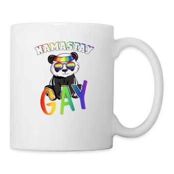 Self-Accepting Namaste Gay Meditator Colorful - Tasse - Weiß - Rechts