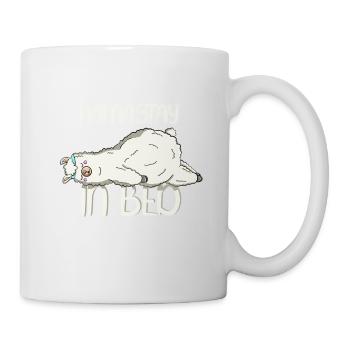 Sleepy Namaste in Bed Lazy Illustration - Tasse - Weiß - Rechts