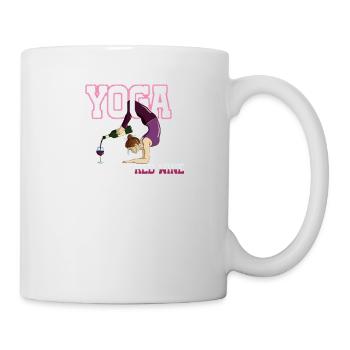 Yoga But First Red Wine Relaxation Unique - Tasse - Weiß - Rechts
