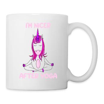 Magical I am Nicer After Yoga Unicorn Mystic - Tasse - Weiß - Rechts