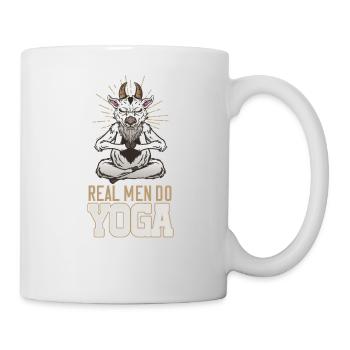 Real Man Do Yoga for the One and Only Yogi Goat - Tasse - Weiß - Rechts
