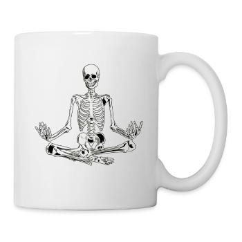 Heavily Meditated Skeleton Yogi Trendy Graphic - Tasse - Weiß - Rechts