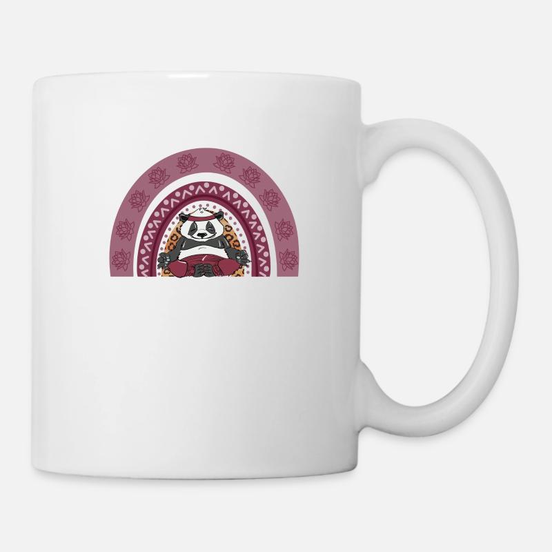 Im Mostly Peace Love and Light Cute Yoga Panda - Tasse - Weiß