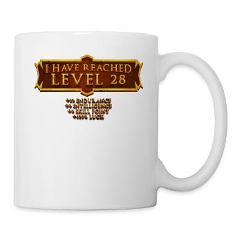 Ich Habe Die Stufe 28 Erreicht Rpg Online Gaming - Tasse - Weiß - Rechts