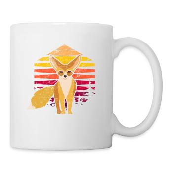 Retro Vintage Fennec Fox Cute Foxes Kawaii Fennec - Mug - white - Right