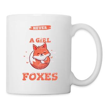 Girl Who Loves Foxes Art Cute Fox Lover Women Furr - Mug - white - Right