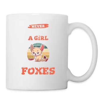 Fille qui aime les renards fennec Kawaii Fennec Mignon Renard - Mug blanc - blanc - Droite