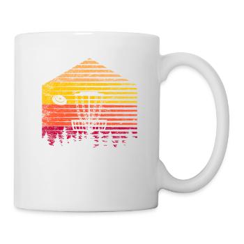 Retro Vintage Disc Golf Flying Disc Sport Funny Fr - Mug - white - Right