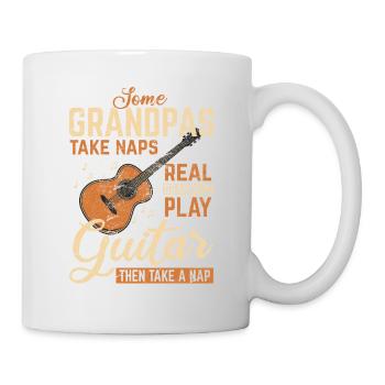 Mens Real Grandpas Jouer Guitariste Guitariste Gu - Mug blanc - blanc - Droite