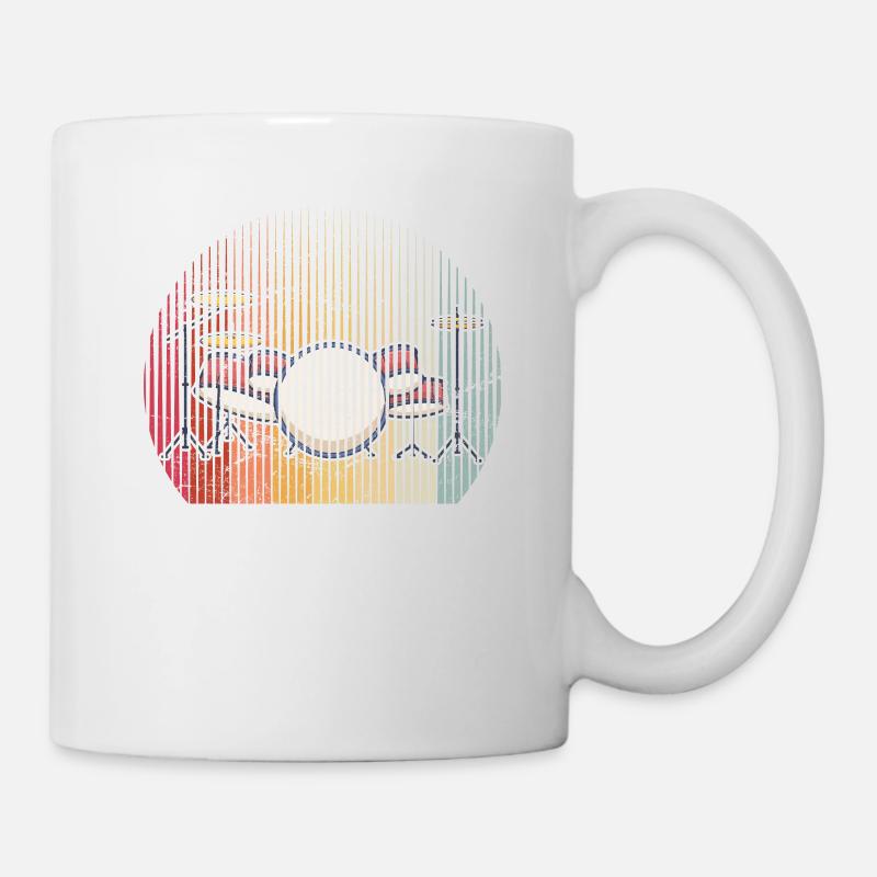 Drums Drummer Band Drumset Retro Percussion Drums - Tasse - Weiß