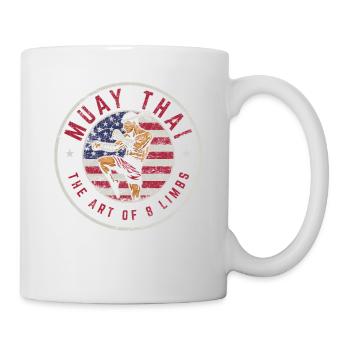 Vintage Muay Thai Fighter Karaté Boxe Mixte Mart - Mug blanc - blanc - Droite