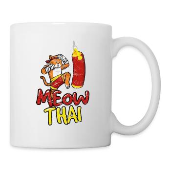 Muay Thai Cat Meow Thai Muay Thai Fighter Kickboxi - Mug blanc - blanc - Droite