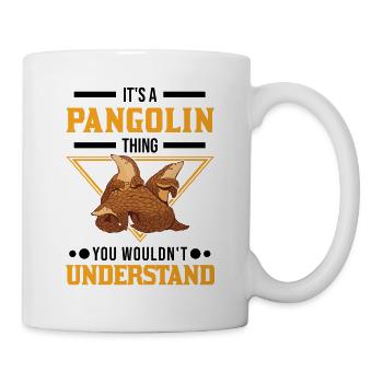 Pangolin Ding Schuppentier - Tasse - Weiß - Rechts