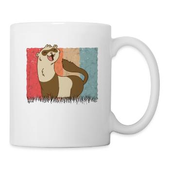 Ferret Retro Weasel Vintage - Mug blanc - blanc - Droite