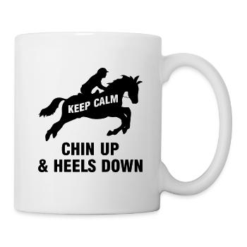 Keep calm Chin up Horses Riding Sports Event - Mug - white - Right