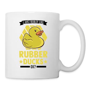 J’aime vraiment Rubber Ducks Rubber Duck - Mug blanc - blanc - Droite