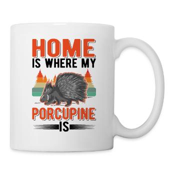 Home is where my porcupine is - Mug - white - Right