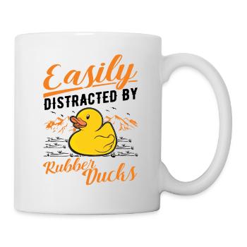 Facilement distrait par Rubber Ducks Rubber Duck - Mug blanc - blanc - Droite