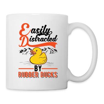 Facilement distrait par Rubber Ducks Rubber Duck - Mug blanc - blanc - Droite