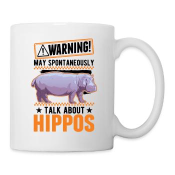 Warning Hippo Hippo Hippo Hippo - Mug - white - Right