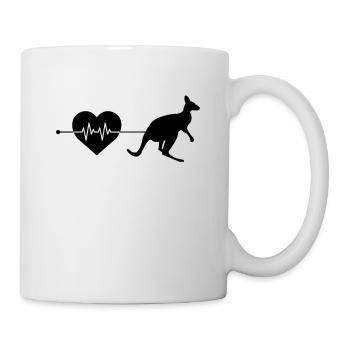 Battements de cœur kangourou - Mug blanc - blanc - Droite