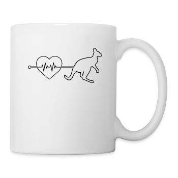 Battements de cœur kangourou - Mug blanc - blanc - Droite