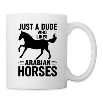 Juste un mec qui aime le club culturel Arabian Horses - Mug blanc - blanc - Droite