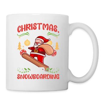 Boarder Snowboarder Christmas Love Skateboard - Mug - white - Right