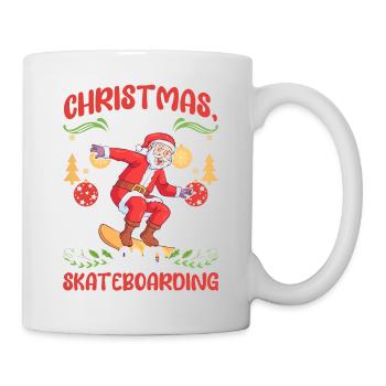 Boarder Snowboarder Christmas Love Skateboard - Mug - white - Right